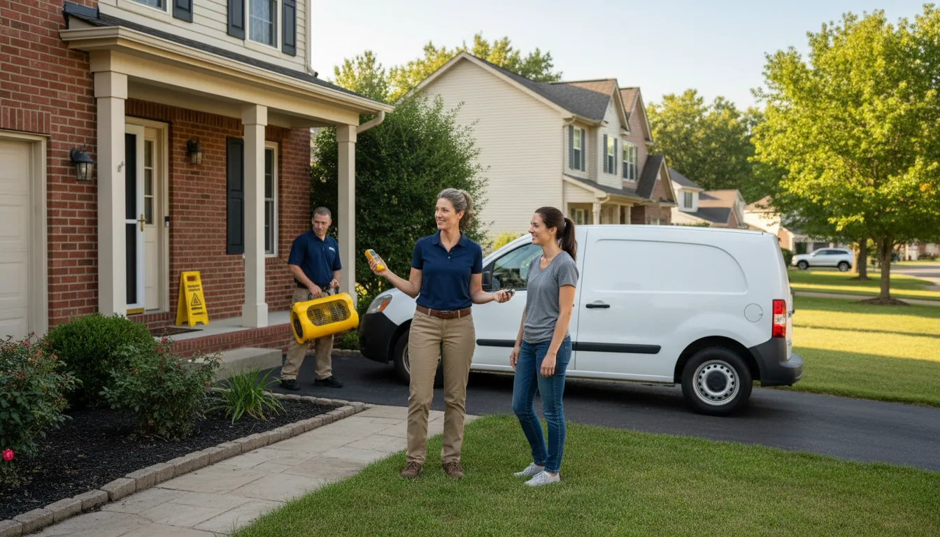 Water restoration image for Dehumidification And Cleanup Services in Tennyson, IN
